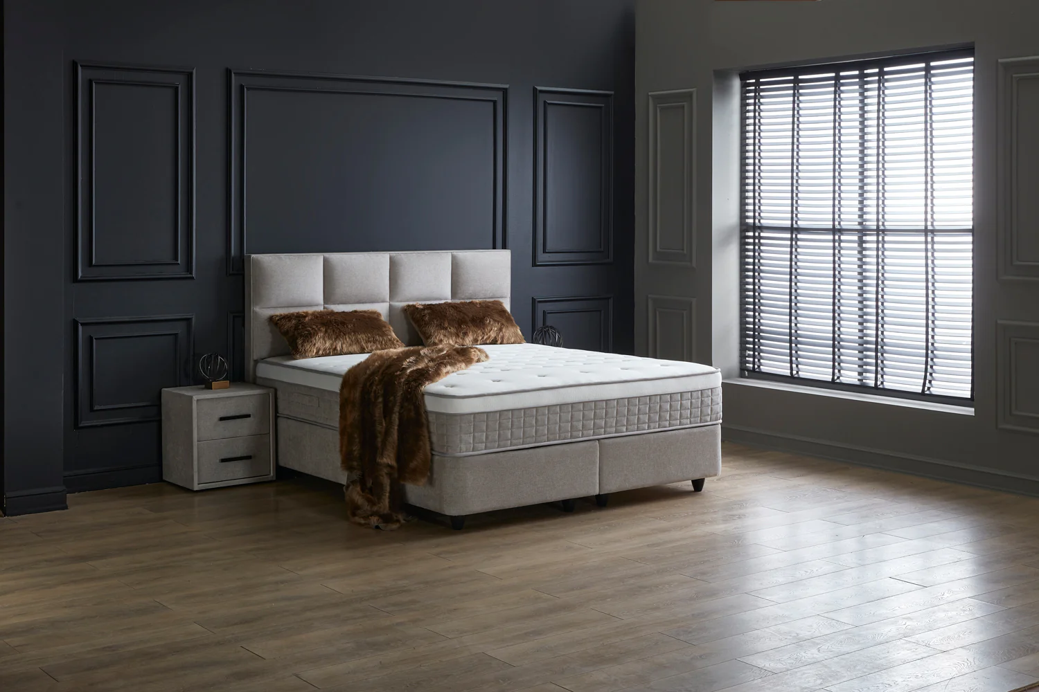 Boxspringbett Ayana Hellgrau/Beige Voll-orthopädisches Komfortbett mit Bettkasten, Stauraum, inkl. kostenlose Lieferung und Montage - Image 10