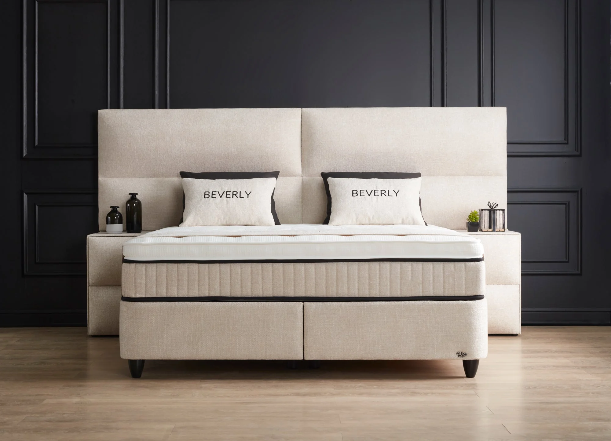 Boxspringbett Beverly Beige Voll-orthopädisches Komfortbett mit Bettkasten, Stauraum, inkl. kostenlose Lieferung und Montage - Image 9