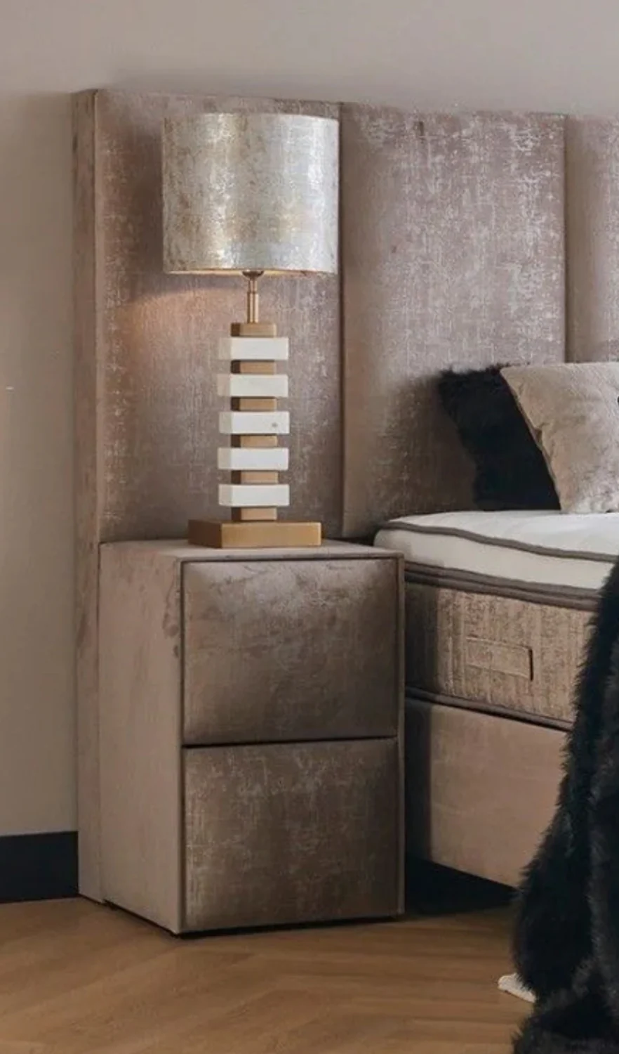 Boxspringbett Callisto Beige Voll-orthopädisches Komfortbett mit Bettkasten, Stauraum, inkl. kostenlose Lieferung und Montage - Image 11