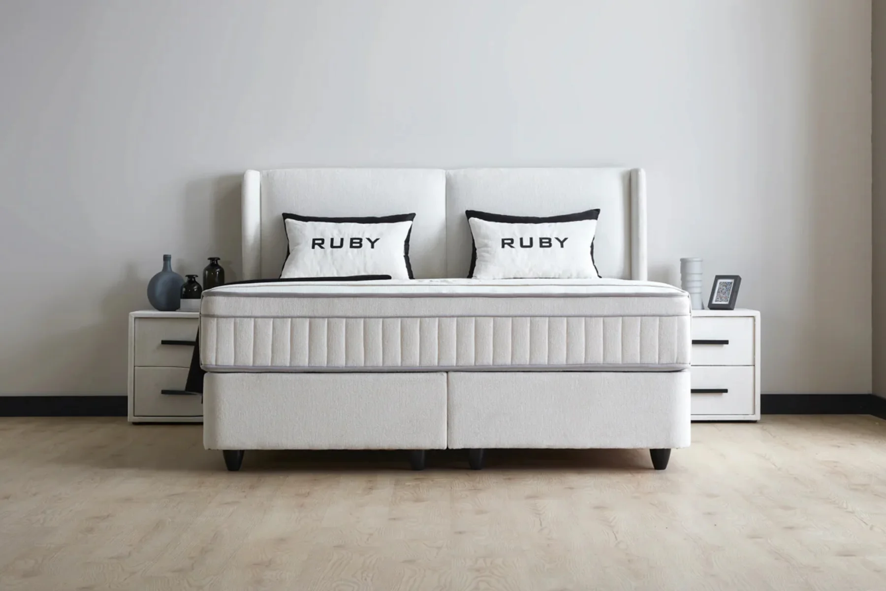 Boxspringbett Ruby Cremeweiß Voll-orthopädisches Komfortbett mit Bettkasten, Stauraum, inkl. kostenlose Lieferung und Montage - Image 13