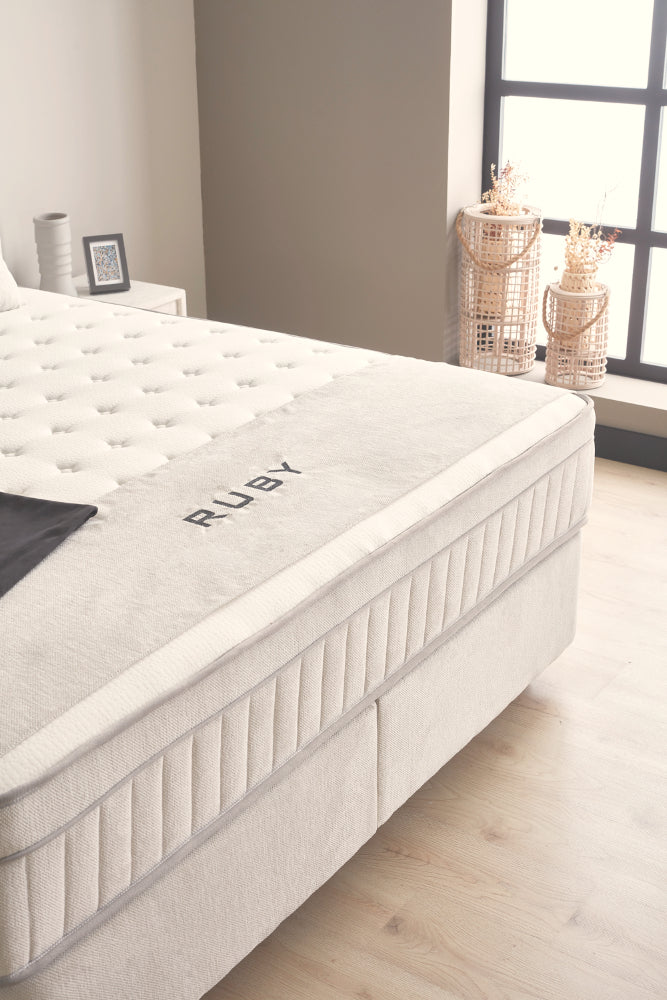 Boxspringbett Ruby Cremeweiß Voll-orthopädisches Komfortbett mit Bettkasten, Stauraum, inkl. kostenlose Lieferung und Montage - Image 9