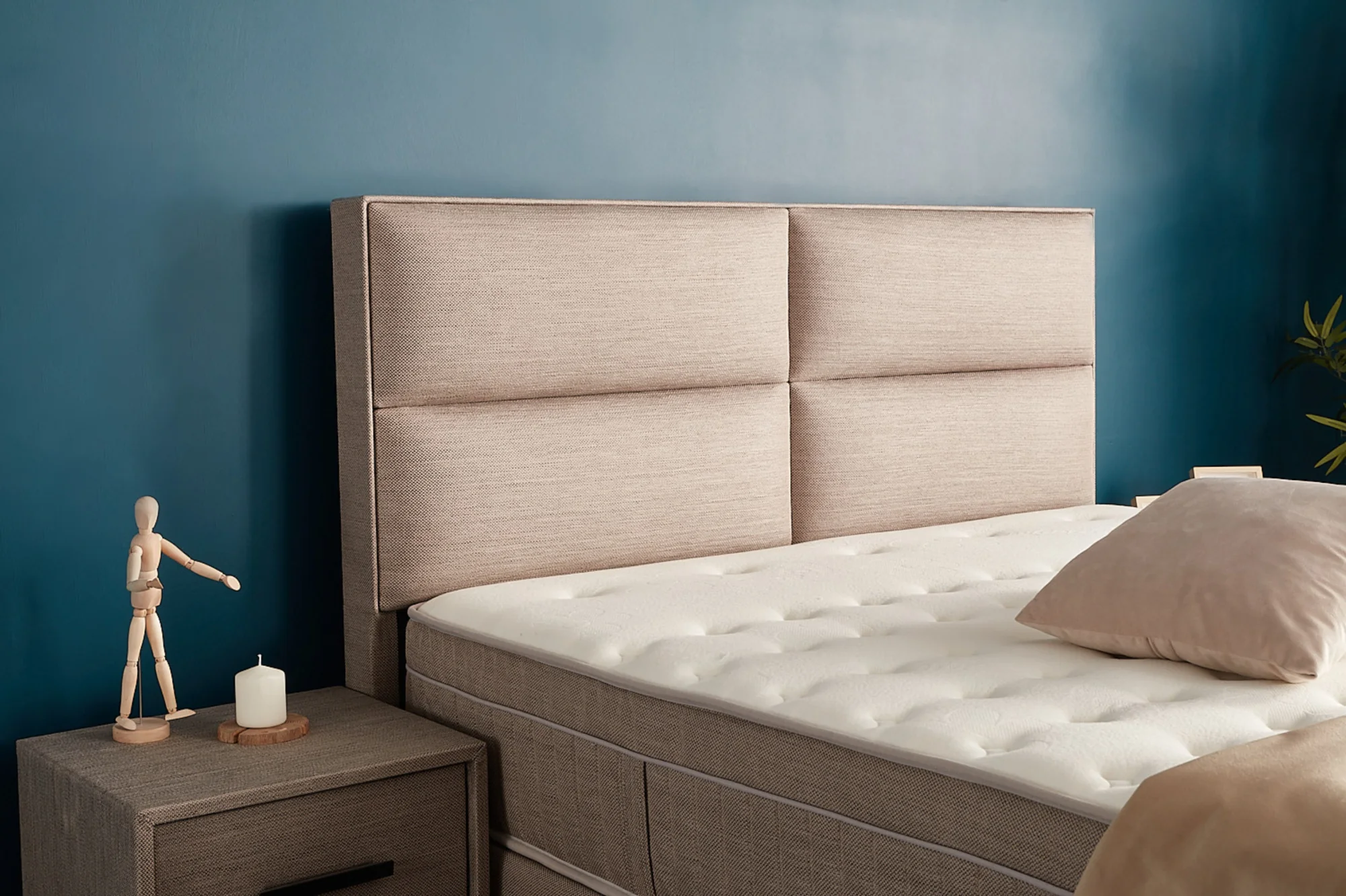 Boxspringbett Senna Beige/Braun Voll-orthopädisches Komfortbett mit Bettkasten, Stauraum, inkl. kostenlose Lieferung und Montage - Image 16