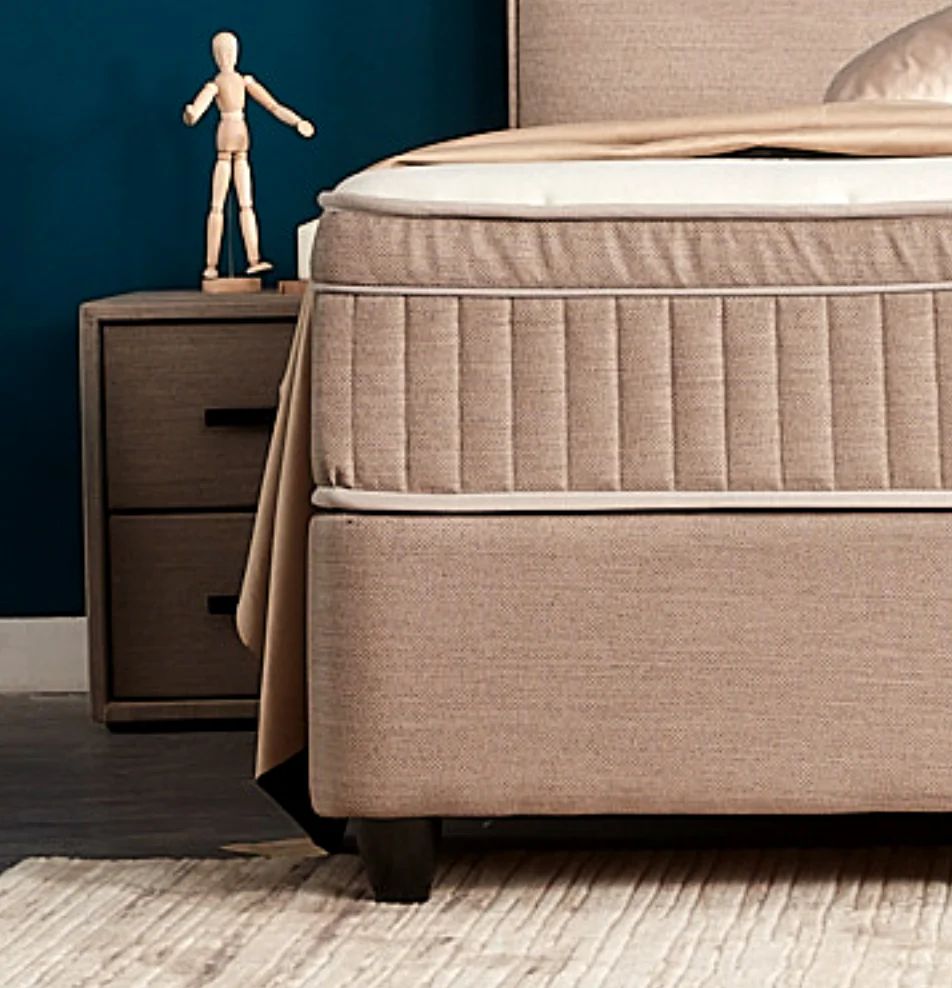 Boxspringbett Senna Beige/Braun Voll-orthopädisches Komfortbett mit Bettkasten, Stauraum, inkl. kostenlose Lieferung und Montage - Image 17