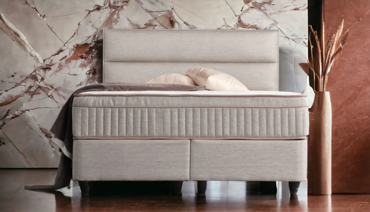 Boxspringbett Suna Hellgrau Voll-orthopädisches Komfortbett mit Bettkasten, Stauraum, inkl. kostenlose Lieferung und Montage - Image 23