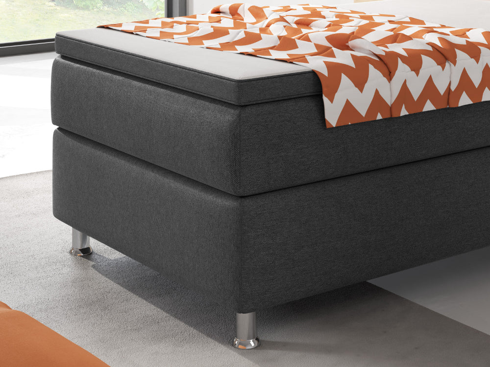 Boxspringbett M01-Adelia Anthrazit - Braun - Schwarz Breite 90/180 x 200 cm - Image 12