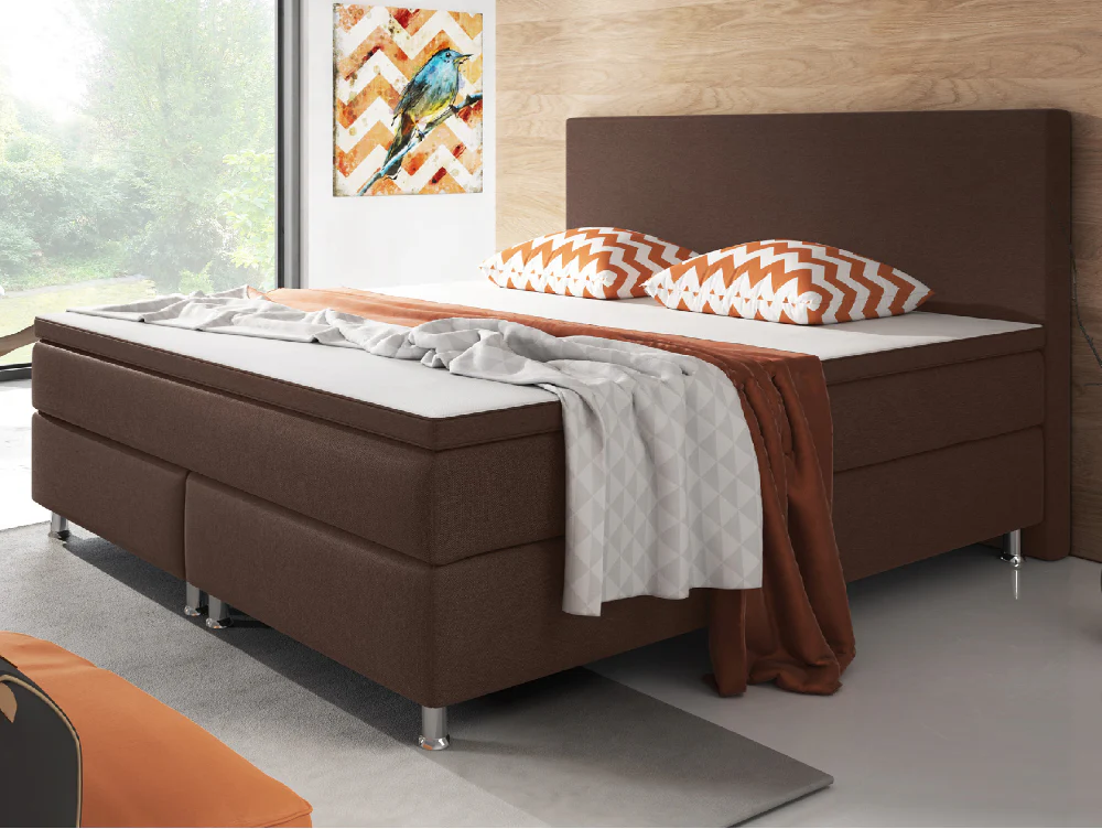 Boxspringbett M01-Adelia Anthrazit - Braun - Schwarz Breite 90/180 x 200 cm - Image 3