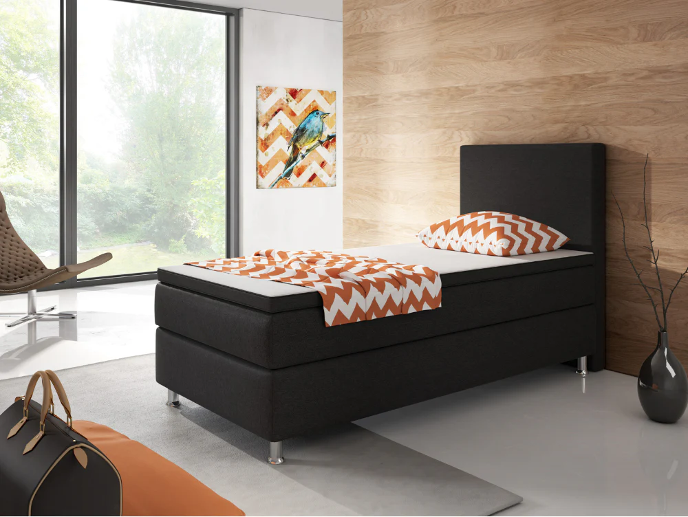 Boxspringbett M01-Adelia Anthrazit - Braun - Schwarz Breite 90/180 x 200 cm - Image 8