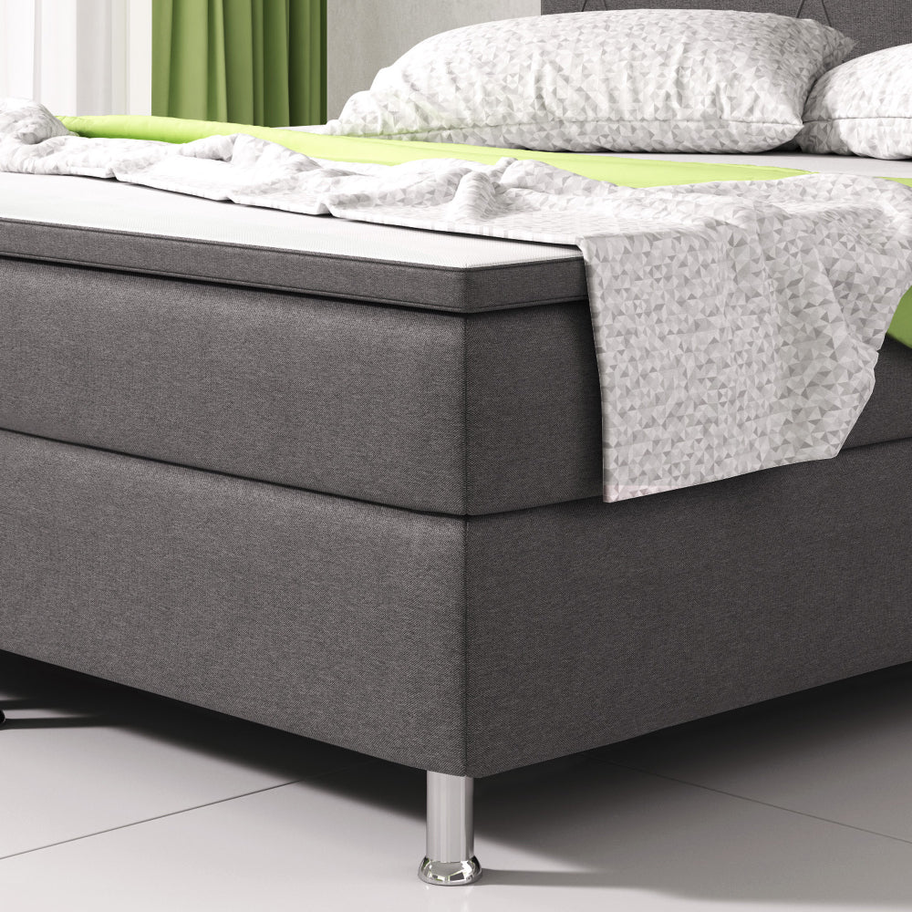 Boxspringbett M02-Bonn Anthrazit - Schwarz Breite 180 x 200 cm - Image 8