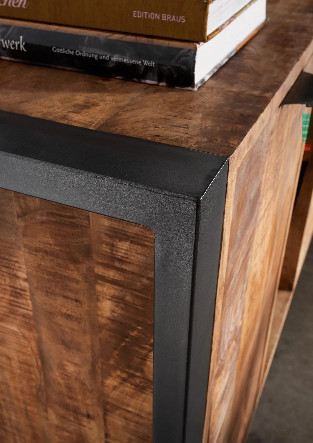 Esszimmersitzbank Cayro Mangoholz massiv multifarbig B/H/T 180/200 x 45 x 38 cm - Image 4