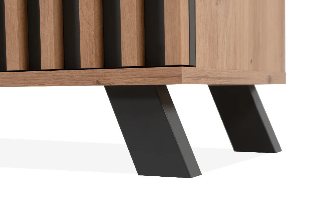 Kompaktgarderobe Medan 42A Artisan-Oak/Anthrazit mit Lamelenelementen B/H/T ca. 80 x 190 x 37 cm - Image 11