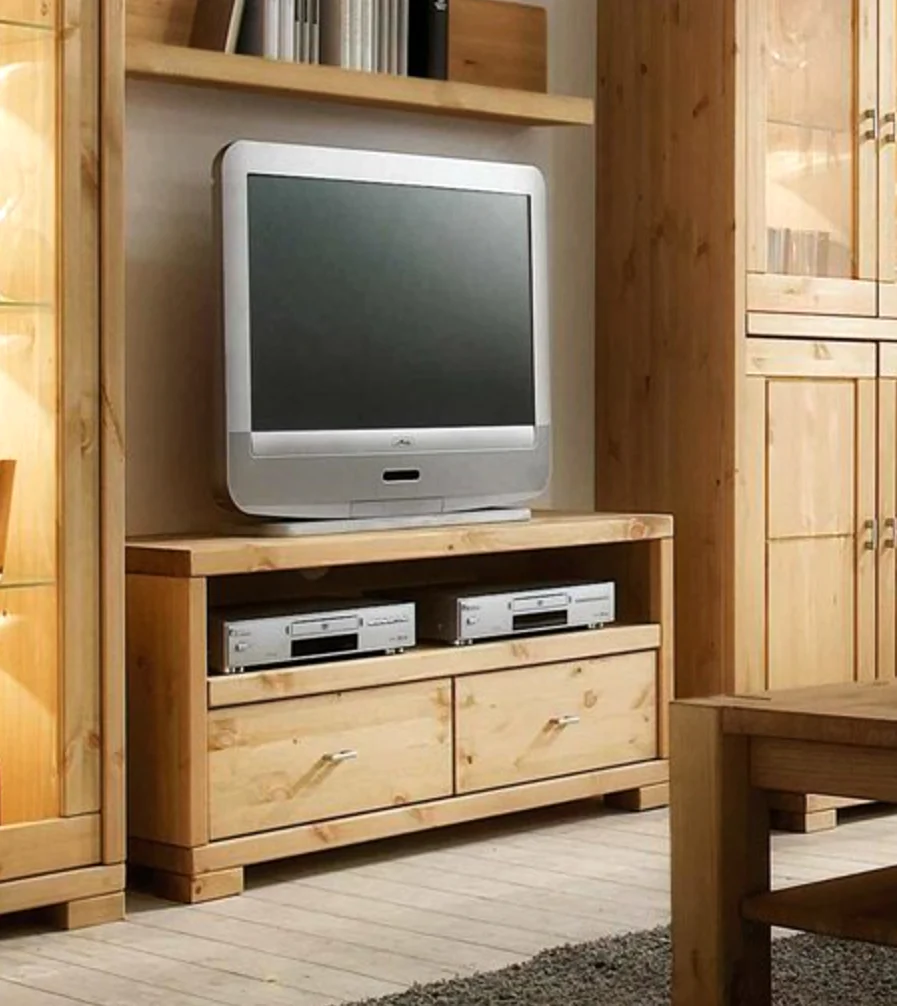 Infantil Vita TV Lowboard Kiefer massiv mit 2 Schubladen Breite 120/160 cm x H 51 cm - Image 3