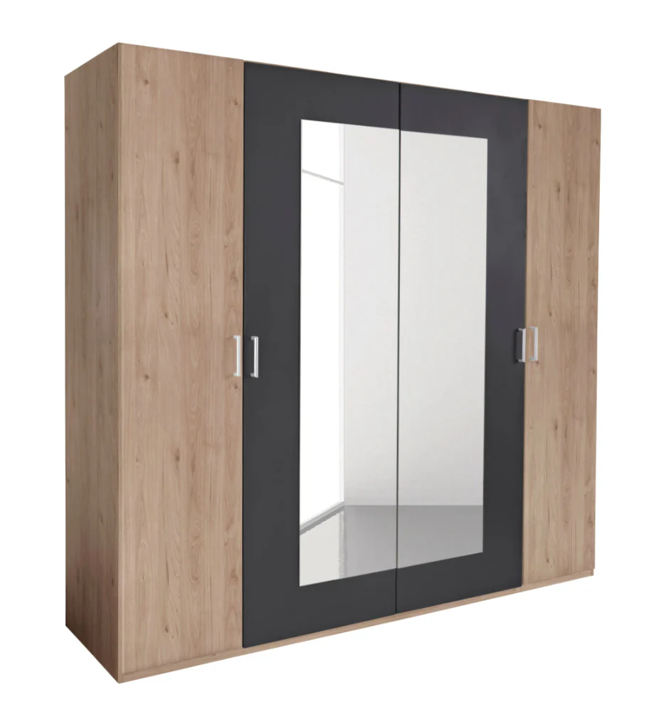 Drehtürenschrank Angie mit Spiegel B/H/T ca. 225/270 x 208 x 58 cm - Image 4