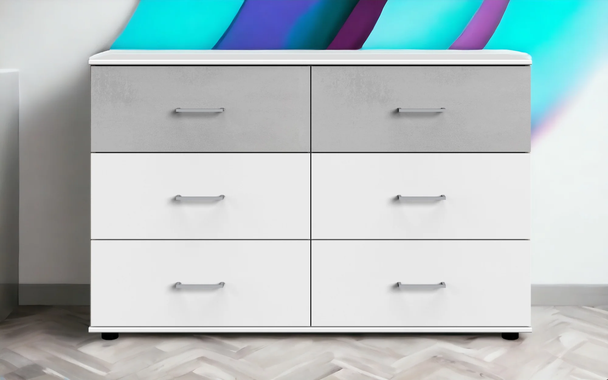 Wimex Schubkastenkommode Angie mit 6 Schubkästen B/H/T 130 x 83 x 41 cm - Image 3