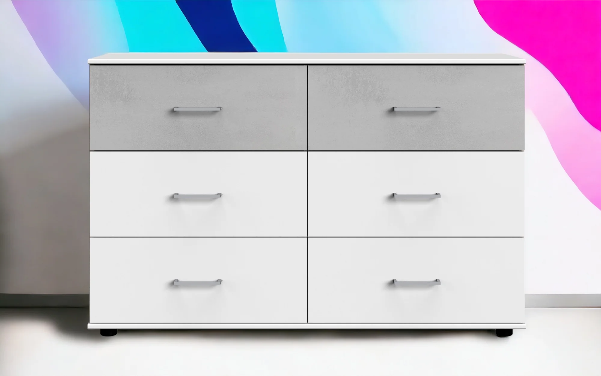 Wimex Schubkastenkommode Angie mit 6 Schubkästen B/H/T 130 x 83 x 41 cm - Image 4