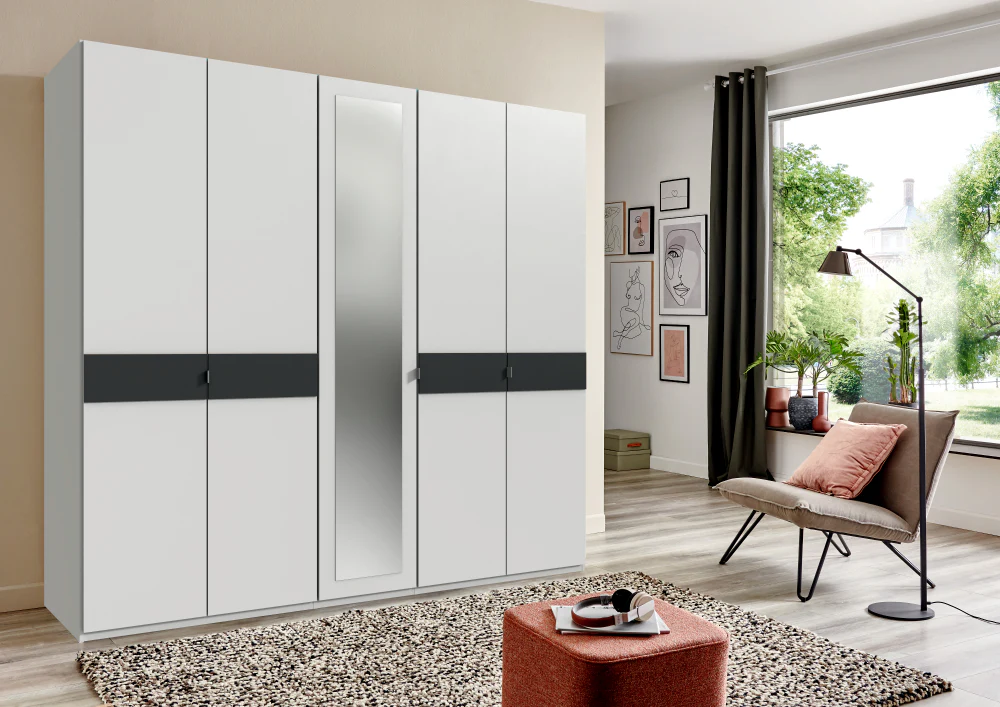 Drehtürenschrank Budapest mit Spiegel B/H/T ca. 180/225 x 208 x 58 cm - Image 4