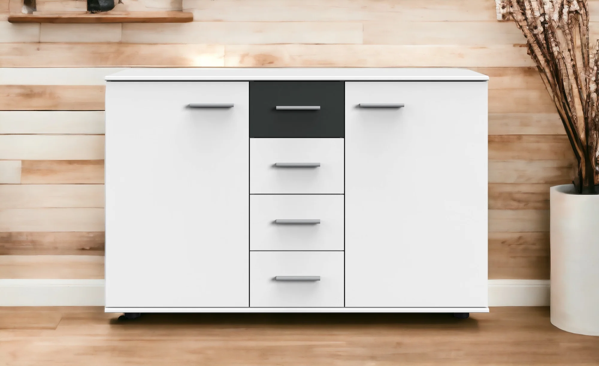 Wimex Kombikommode Budapest mit 2 Türen und 4 Schubladen B/H/T ca. 130 x 83 x 41 cm - Image 3