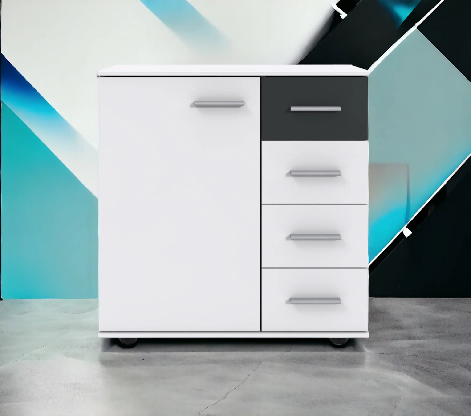 Wimex Kombikommode Budapest mit 1 Tür und 4 Schubladen B/H/T ca. 81 x 83 x 41 cm - Image 3