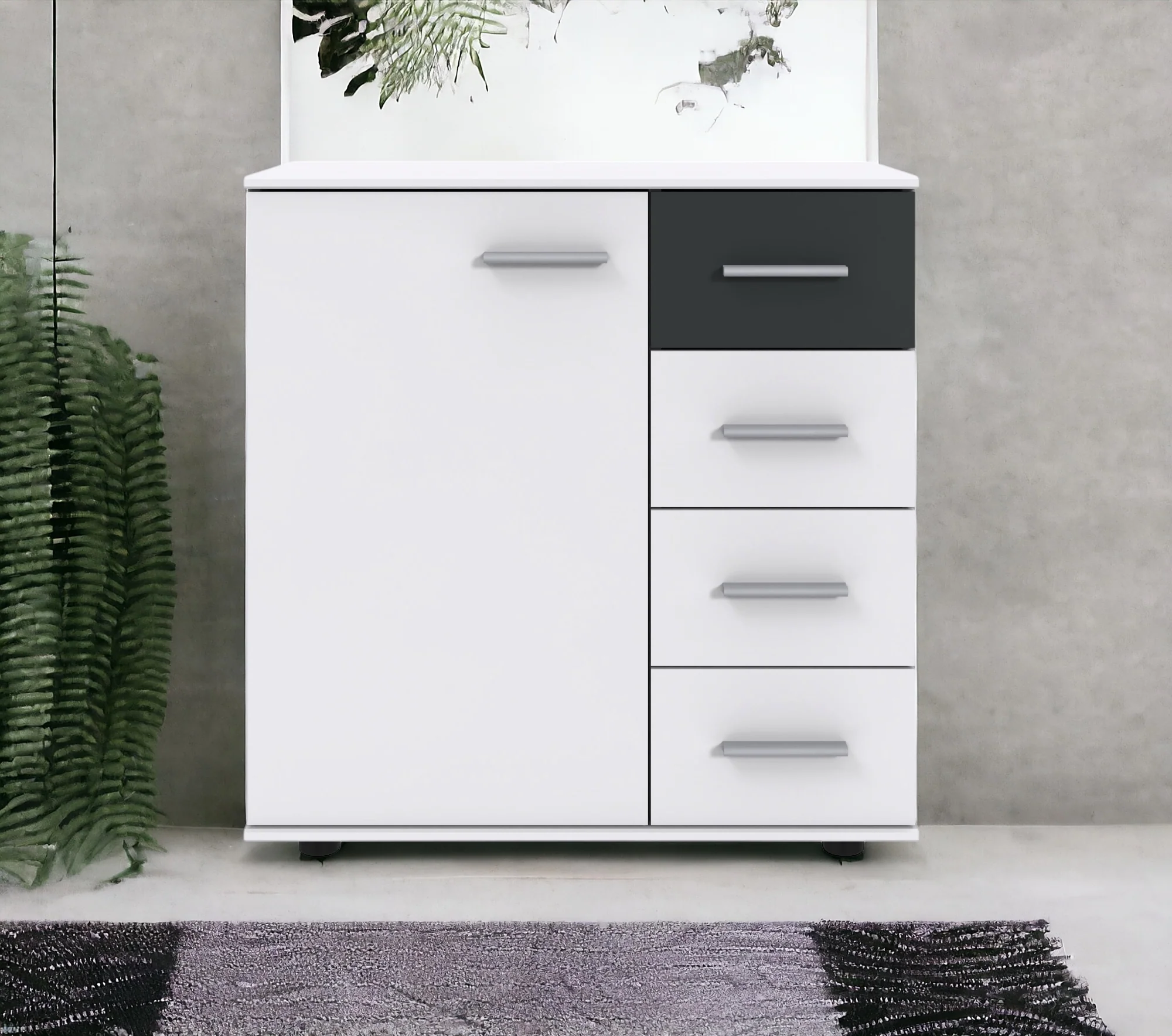 Wimex Kombikommode Budapest mit 1 Tür und 4 Schubladen B/H/T ca. 81 x 83 x 41 cm - Image 4