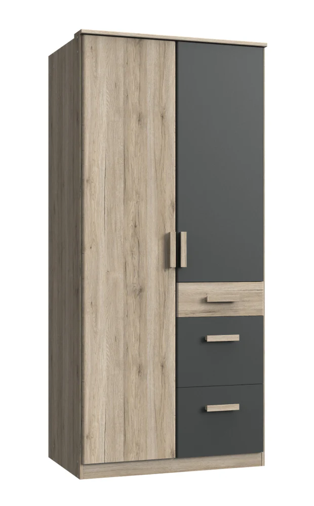 Drehtürenschrank Cariba mit Schubladen B/H/T ca. 90/135 x 199 x 58 cm Kinderzimmer - Image 15