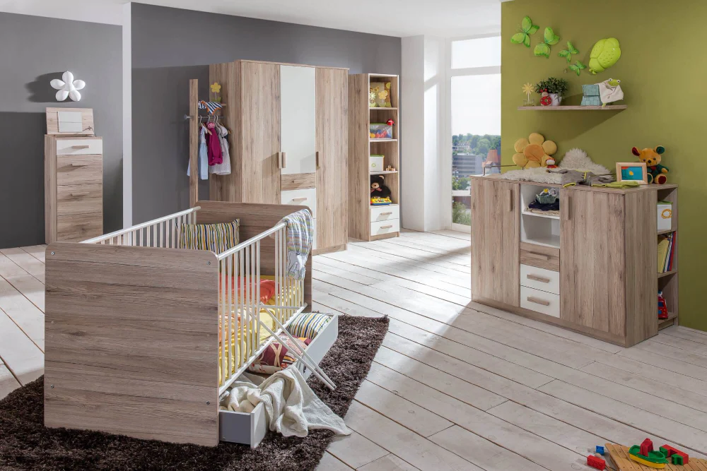 Drehtürenschrank Cariba mit Schubladen B/H/T ca. 90/135 x 199 x 58 cm Kinderzimmer - Image 7