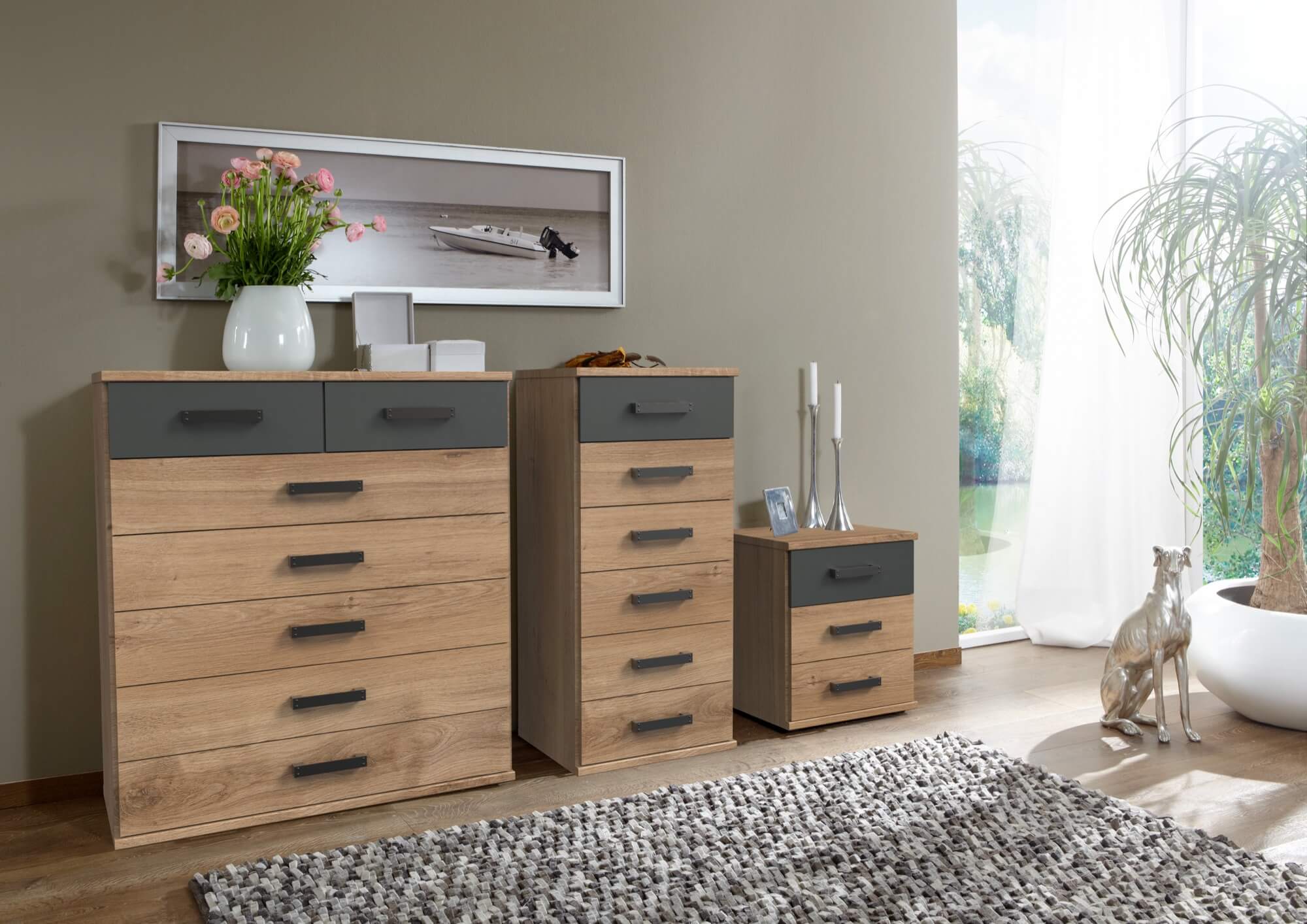 Wimex Schubkastenkommode Cork mit 7 Schubladen B/H/T ca. 91 x 103 x 40 cm - Image 4