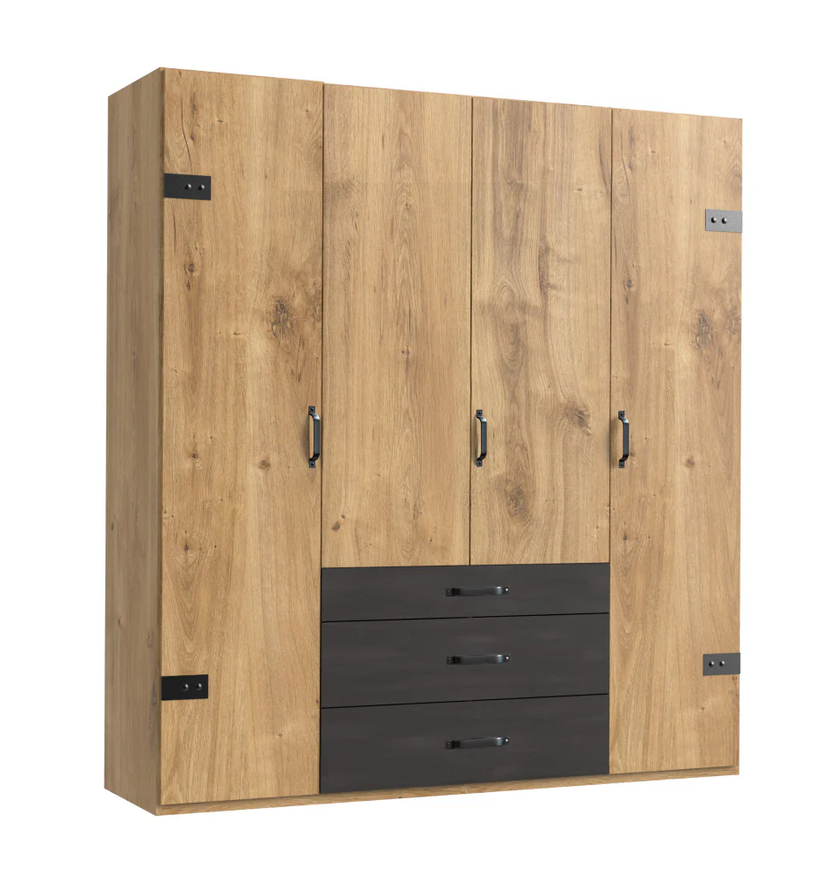 Drehtürenschrank Detroit mit Spiegeltüren und Schubladen B/H/T ca. 200/250/300 x 216 x 58 cm - Image 20