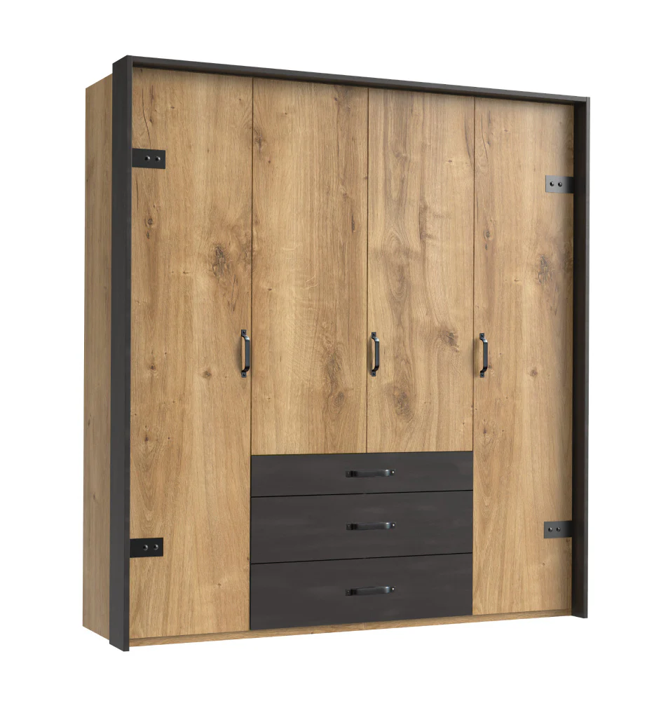 Drehtürenschrank Detroit mit Spiegeltüren und Schubladen B/H/T ca. 200/250/300 x 216 x 58 cm - Image 22