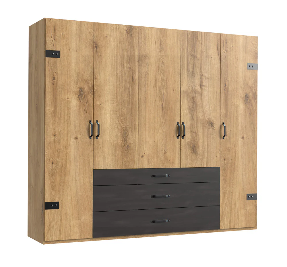 Drehtürenschrank Detroit mit Spiegeltüren und Schubladen B/H/T ca. 200/250/300 x 216 x 58 cm - Image 23