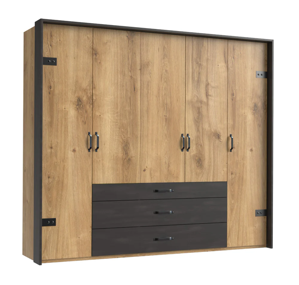 Drehtürenschrank Detroit mit Spiegeltüren und Schubladen B/H/T ca. 200/250/300 x 216 x 58 cm - Image 24