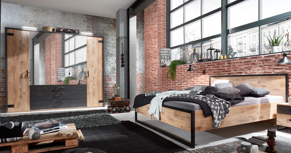 Drehtürenschrank Detroit mit Spiegeltüren und Schubladen B/H/T ca. 200/250/300 x 216 x 58 cm - Image 6