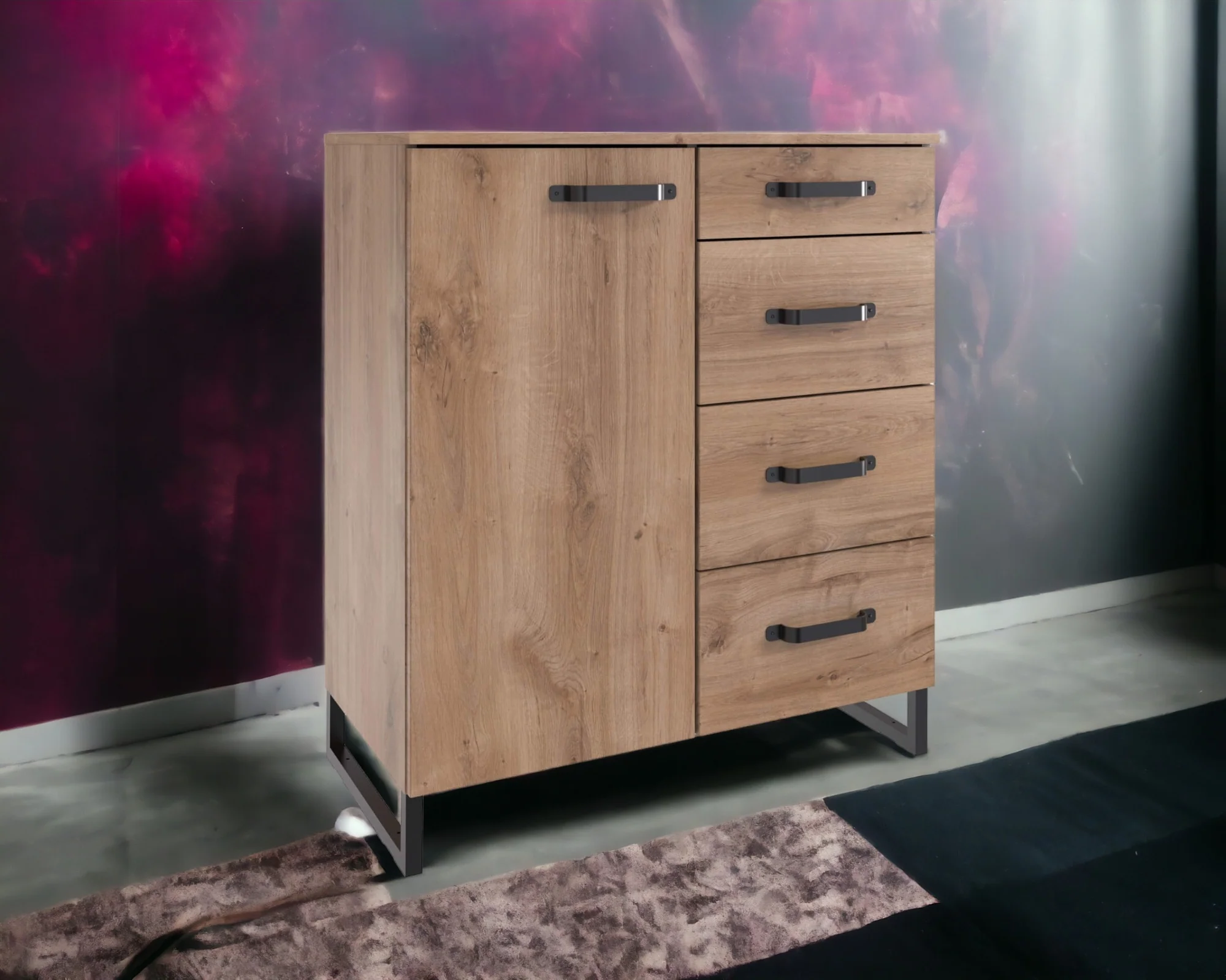 Wimex Kombikommode Detroit mit 1 Tür und 4 Schubladen B/H/T ca. 81 x 92 x 41 cm - Image 3