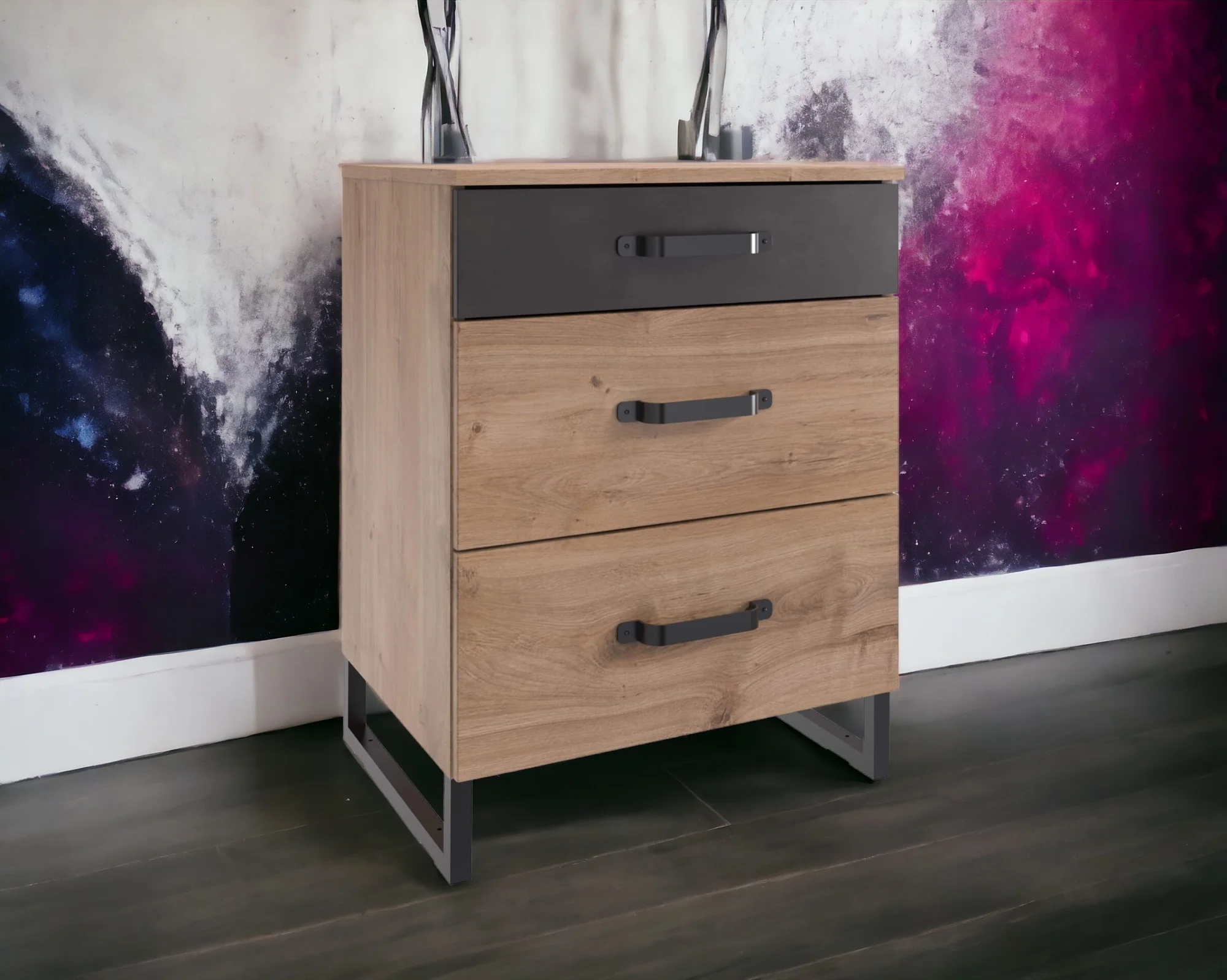 Wimex Nachtschrank Detroit mit 3 Schubladen B/H/T ca. 53 x 70 x 41 cm - Image 3