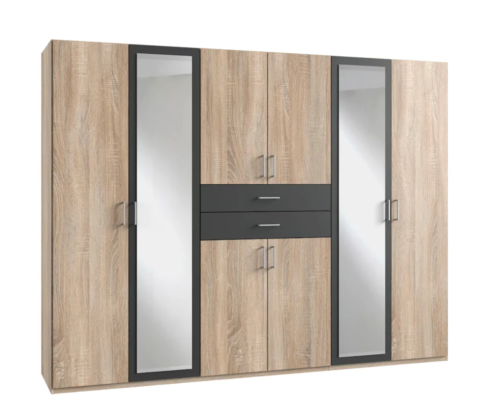 Drehtürenschrank Diver mit Spiegel und Schubladen B/H/T ca. 225/270 x 208 x 58 cm - Image 27