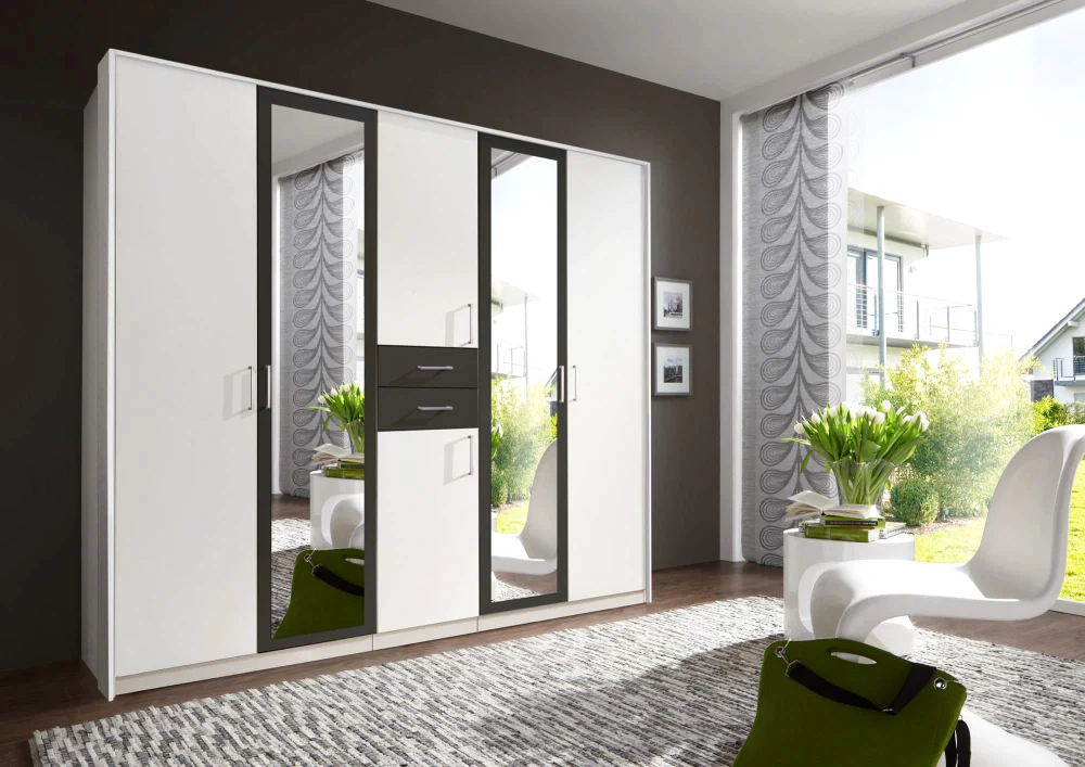 Drehtürenschrank Diver mit Spiegel und Schubladen B/H/T ca. 225/270 x 208 x 58 cm - Image 4