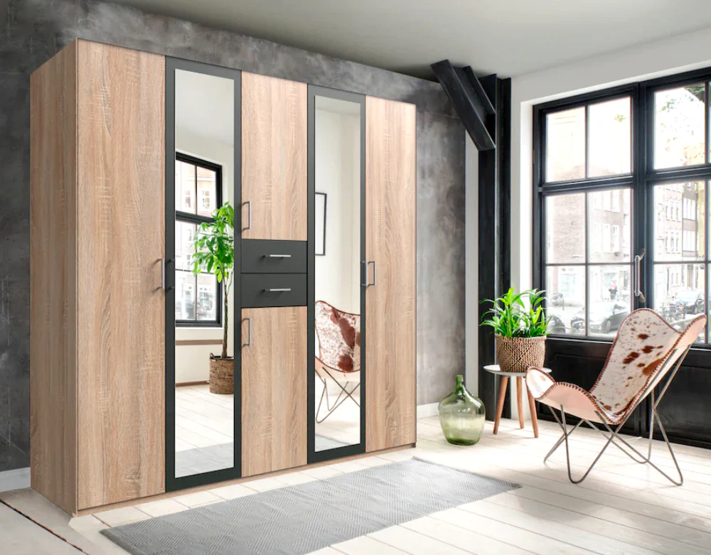 Drehtürenschrank Diver mit Spiegel und Schubladen B/H/T ca. 225/270 x 208 x 58 cm - Image 7