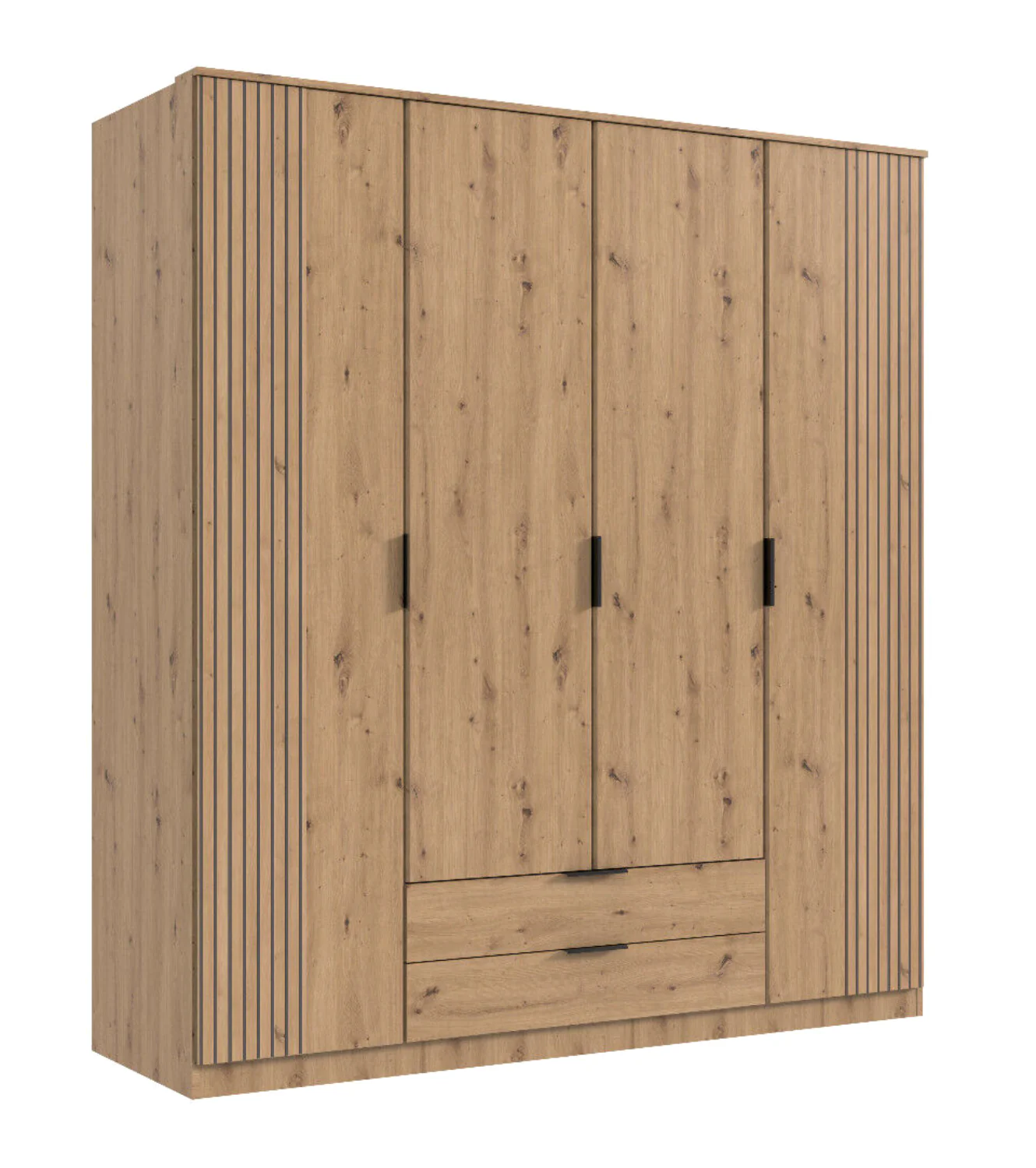 Drehtürenschrank Lübeck 4-türig mit Schubladen B/H/T ca. 180 x 199 x 58 cm - Image 9