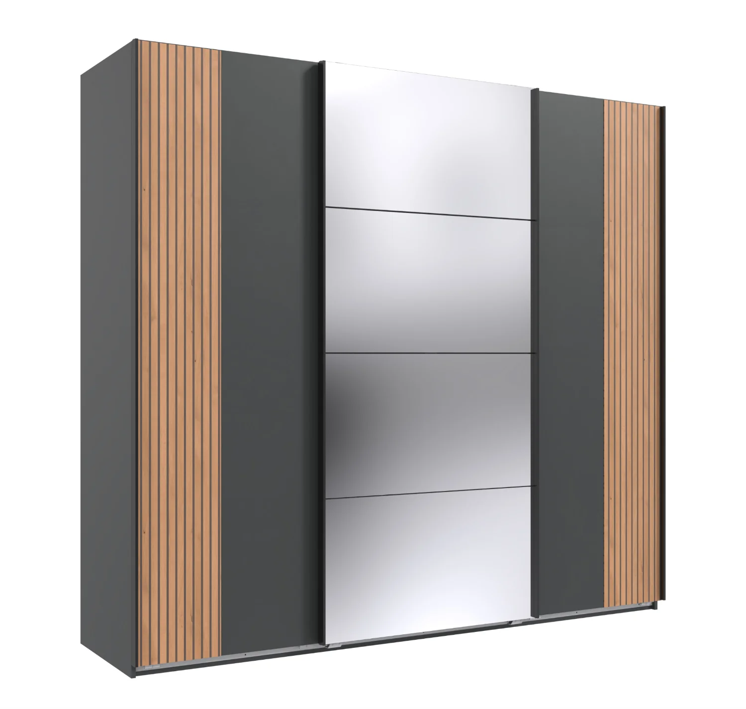 Schwebetürenschrank Malaga 3-türig mit Spiegeltür B/H/T ca. 225 x 208 x 64 cm - Image 10