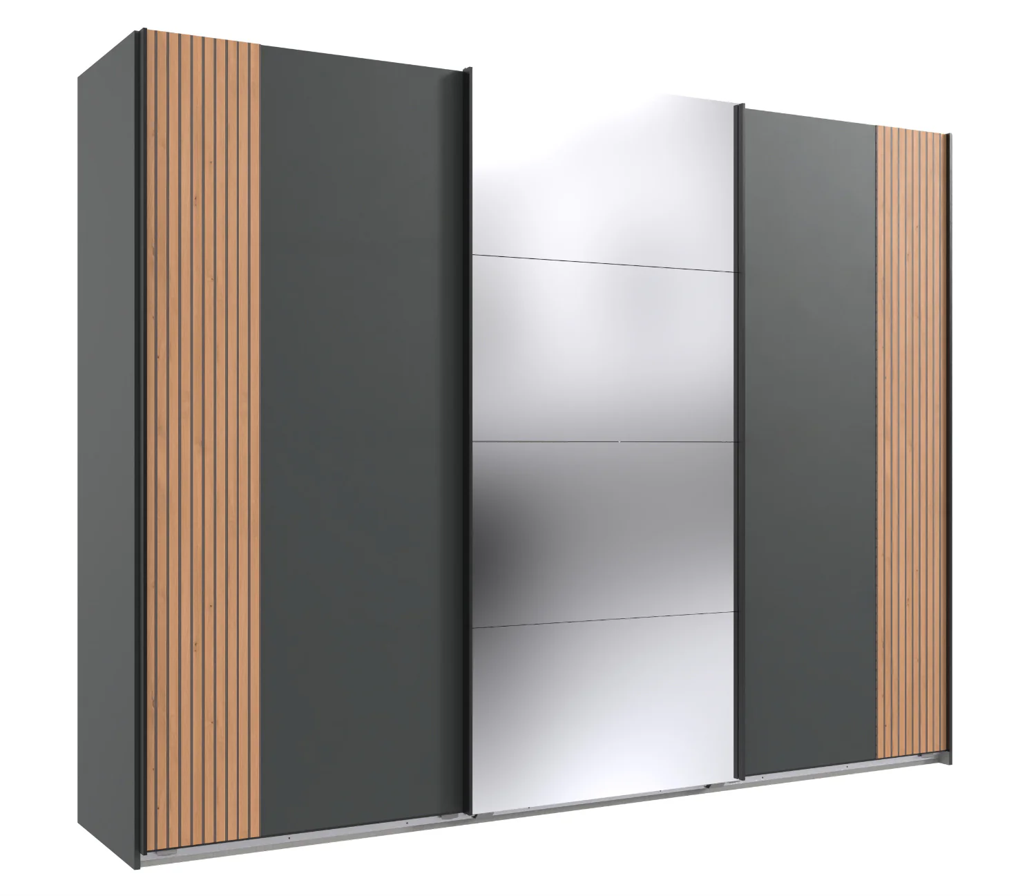 Schwebetürenschrank Malaga 3-türig mit Spiegeltür B/H/T ca. 270 x 208 x 64 cm - Image 9