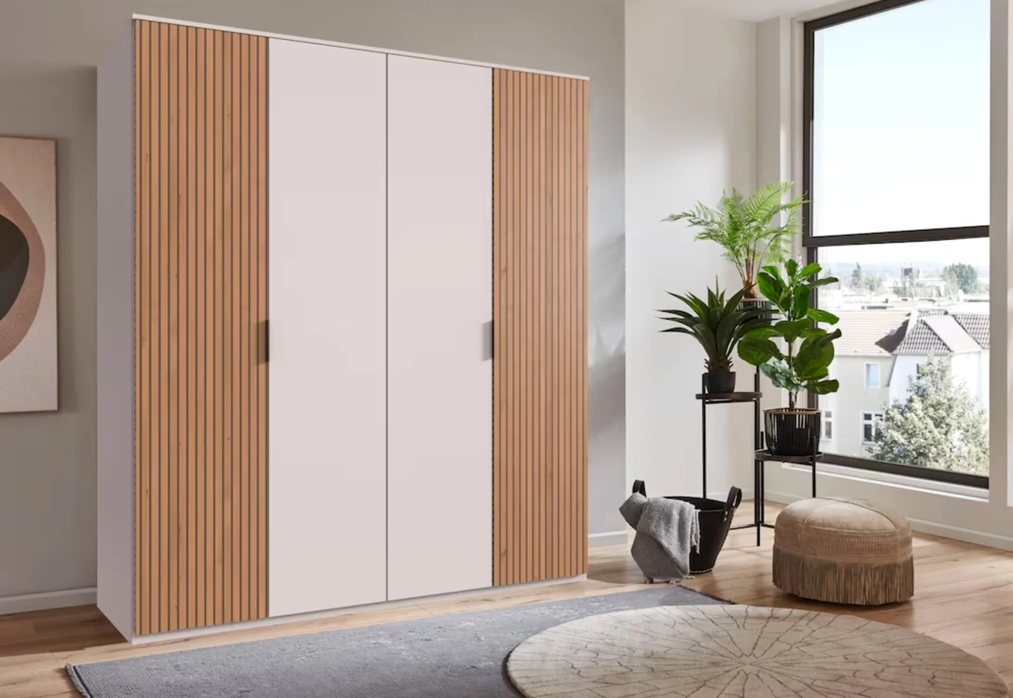 Drehtürenschrank Tunis 4-türig mit Kranz B/H/T ca. 180 x 210 x 58 cm - Image 3