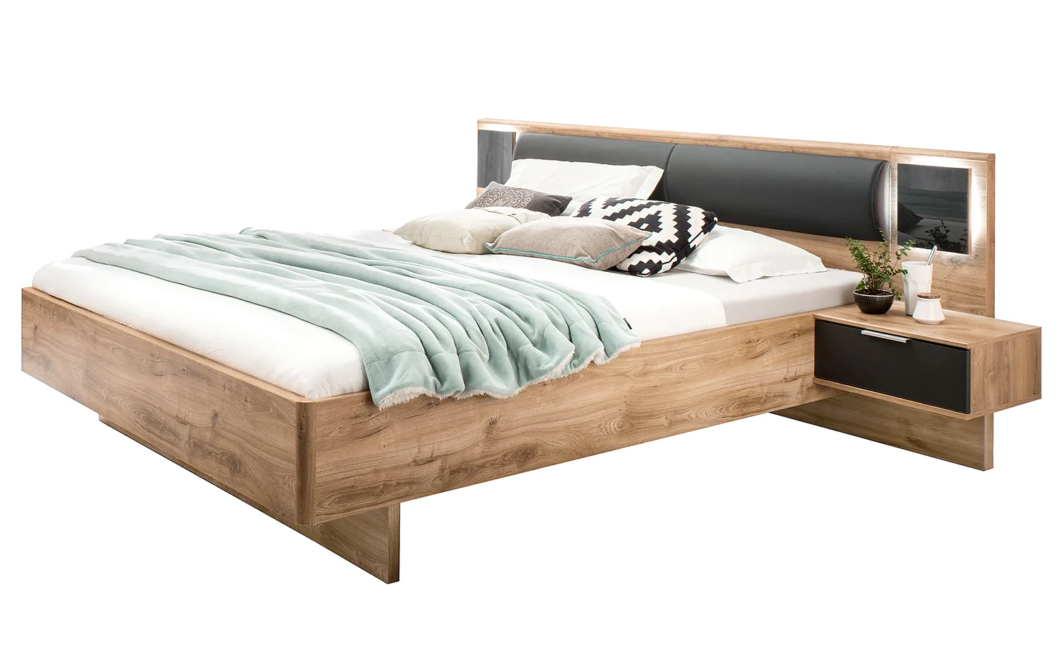 Wimex Futonbett Valencia Breite 160/180 x 200 cm inkl. Beleuchtung, inkl. Nachtschränke - Image 17