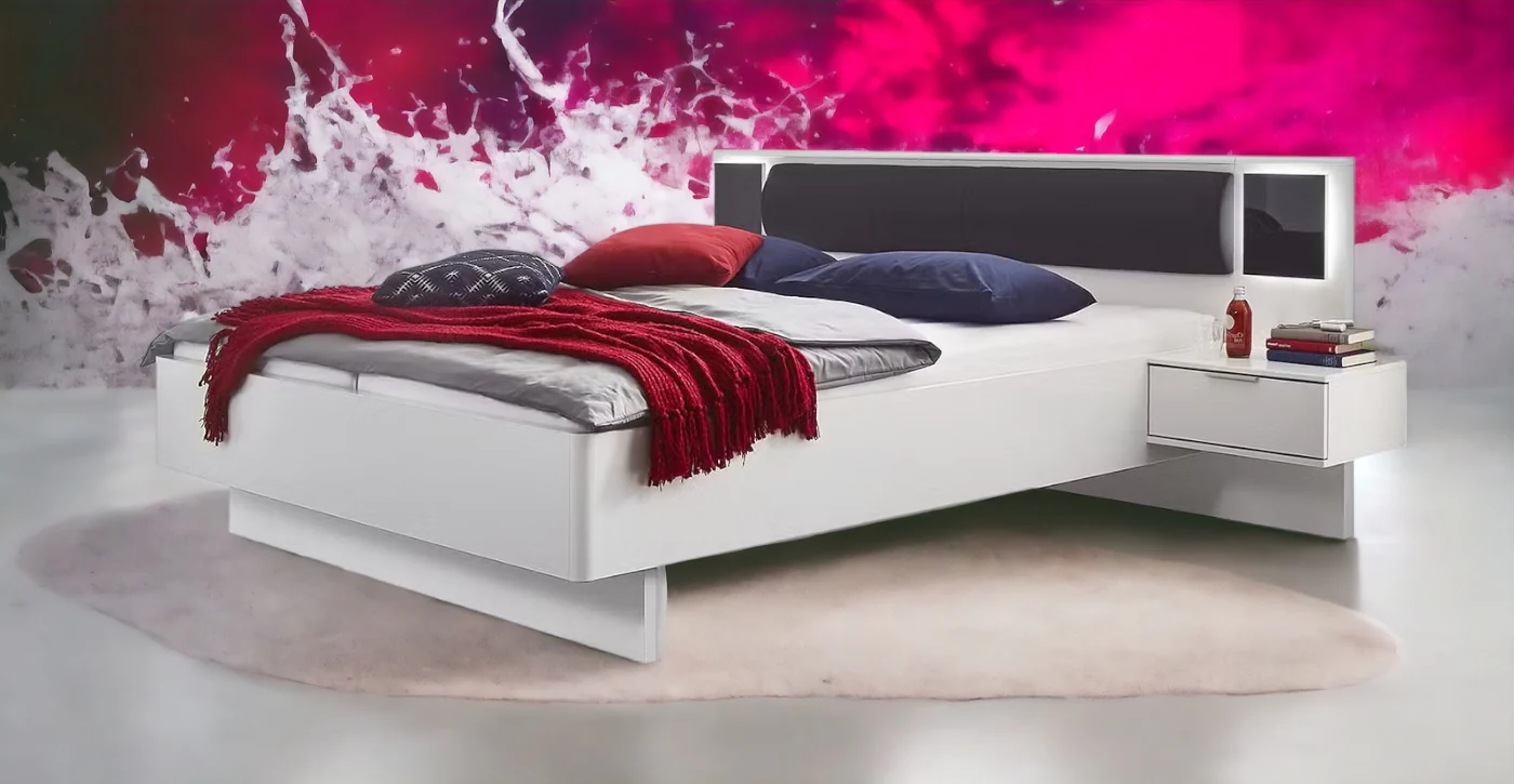 Wimex Futonbett Valencia Breite 160/180 x 200 cm inkl. Beleuchtung, inkl. Nachtschränke - Image 3